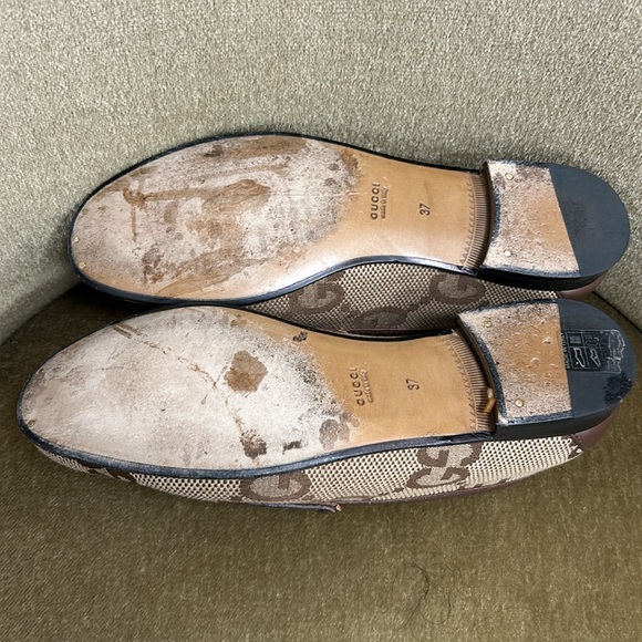 Gucci Monogram horsebit loafer size 37 - Picture 6 of 9